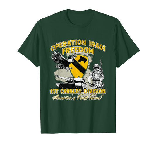 1st Cavalry Division - Operation Iraqi Freedom OIF Veteran T-Shirt