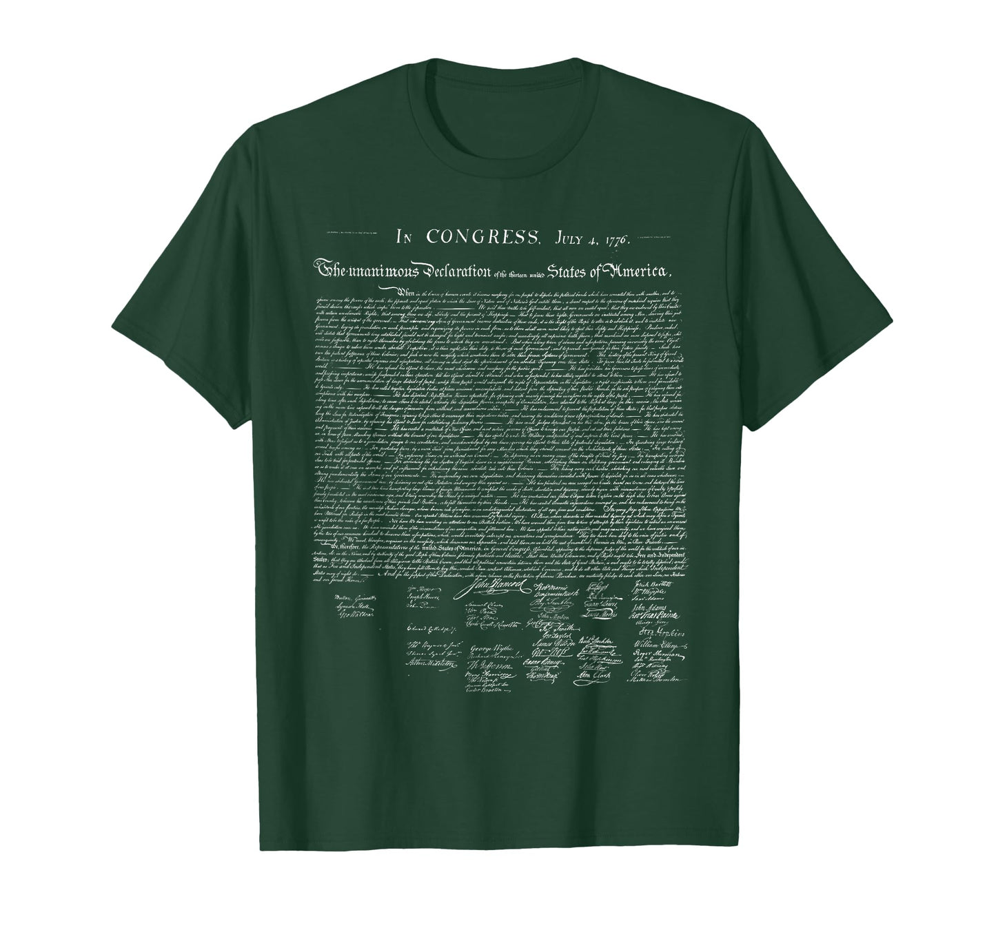 Declaration of Independence Liberty Constitution America USA T-Shirt