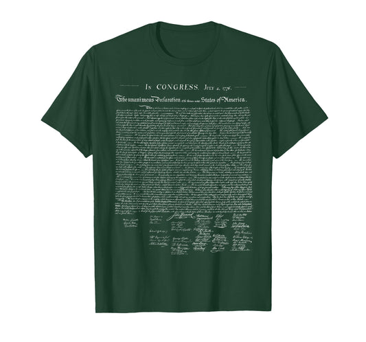 Declaration of Independence Liberty Constitution America USA T-Shirt