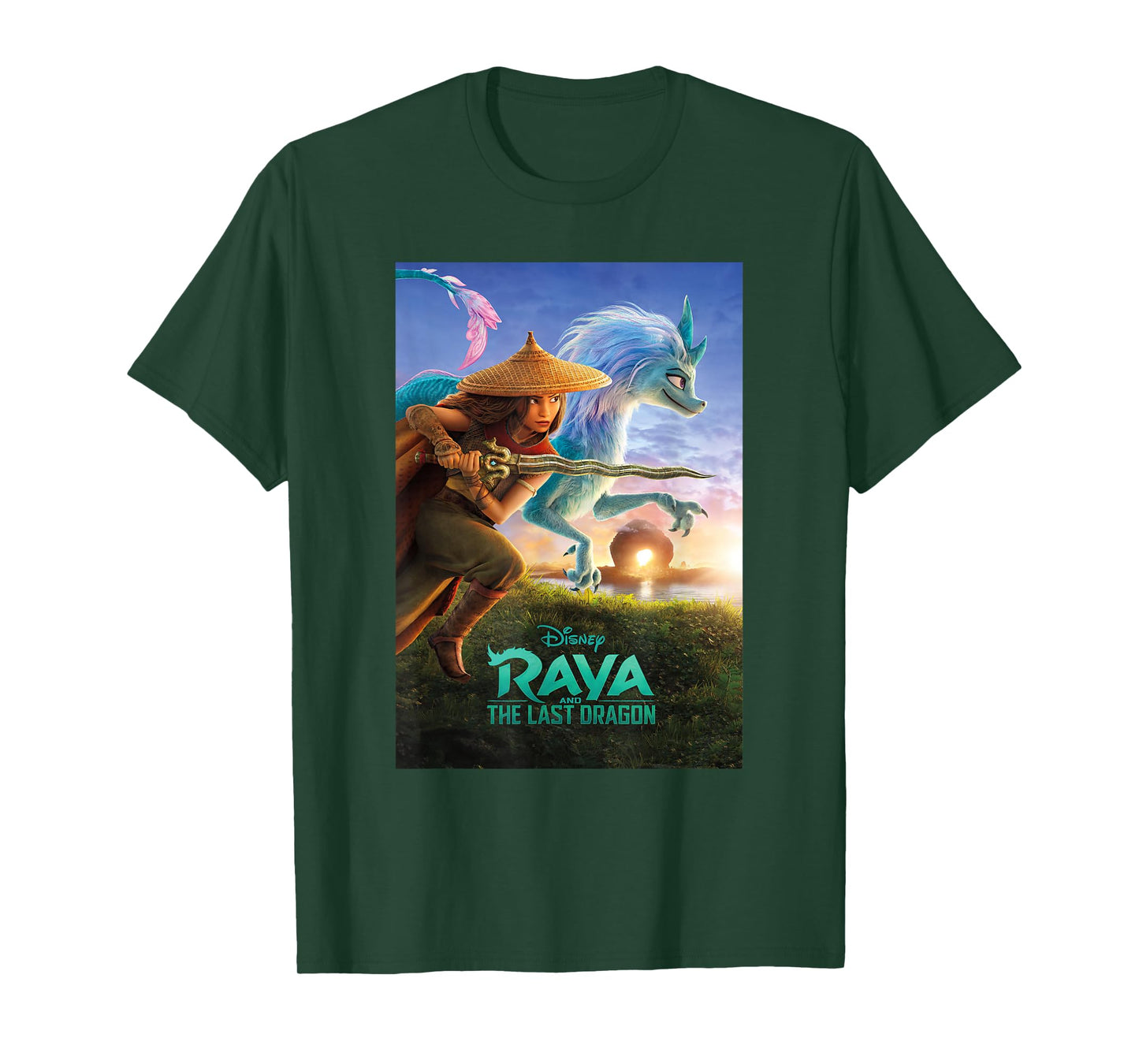 Disney Raya and The Last Dragon Movie Poster T-Shirt