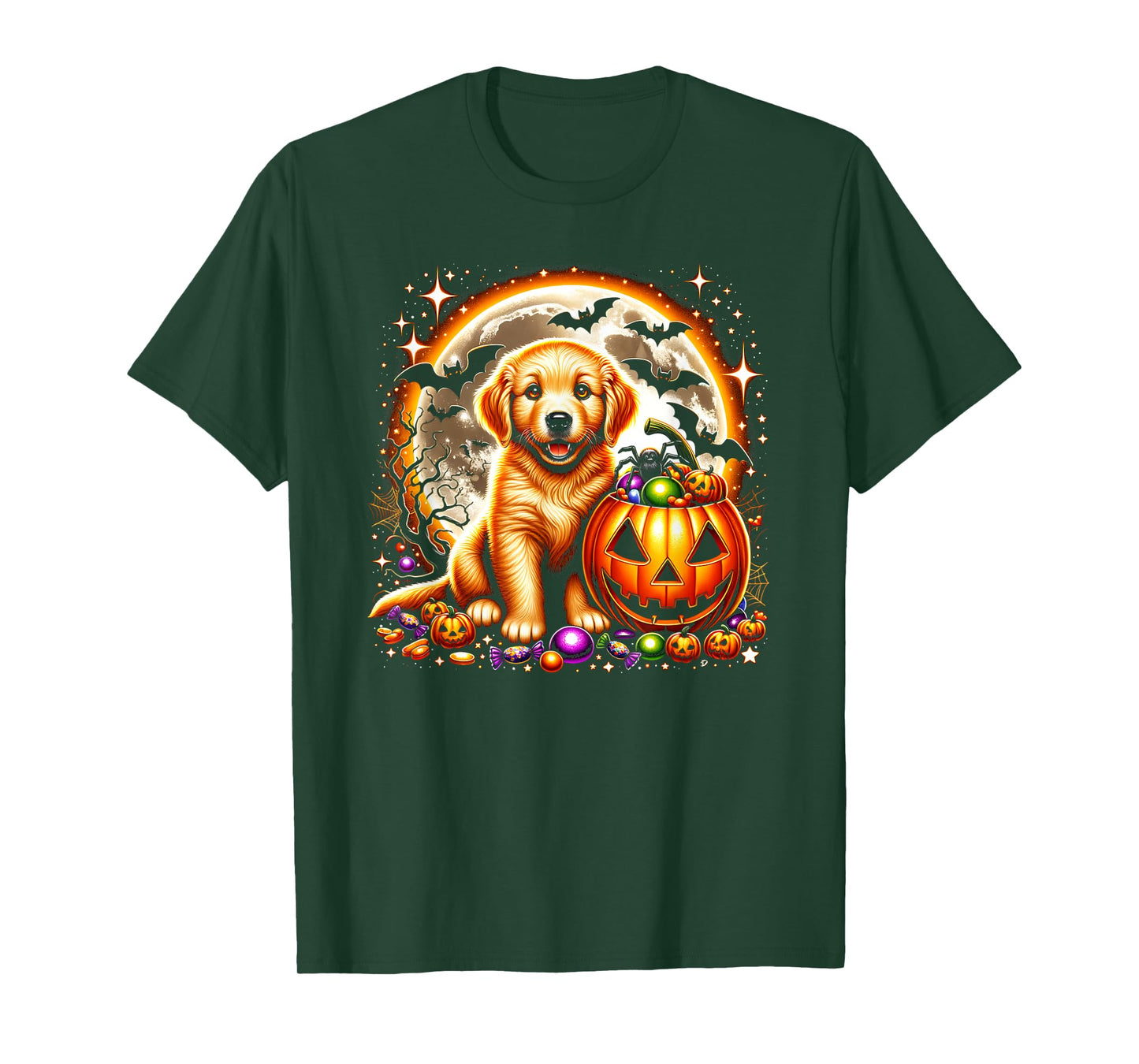 Halloween Golden Retriever Puppy Dog T-Shirt