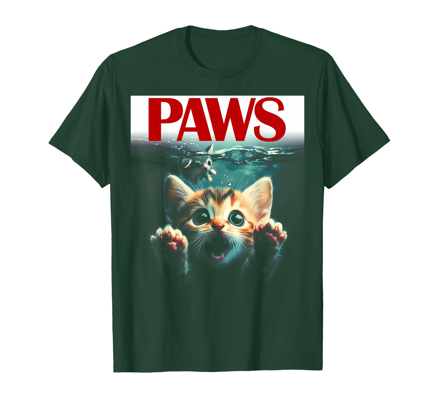 Paws cat and mouse funny and cute parody kitten lover T-Shirt