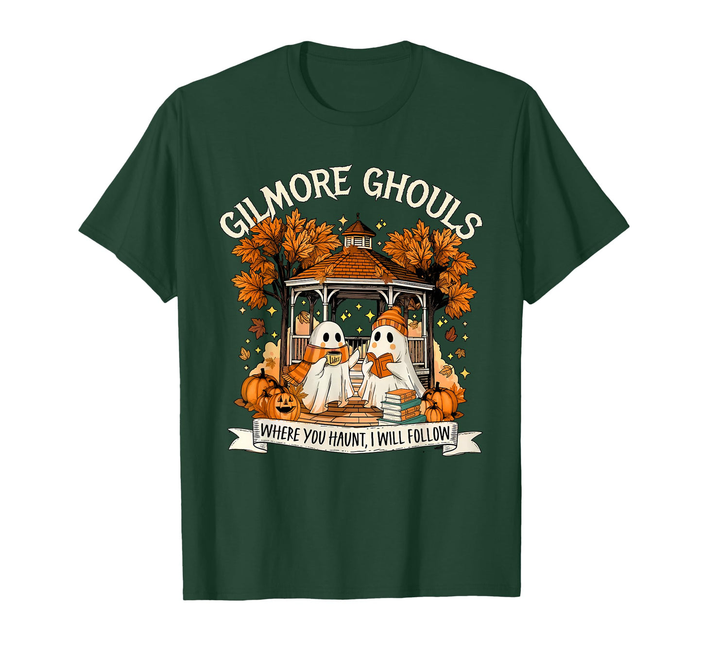 Gilmore Ghouls Halloween Spooky Fall Ghosts Coffee Lover Tee T-Shirt
