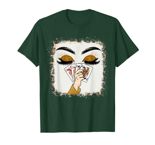 Womens All Queens Playing Her Hand Card Game Casino T-Shirt