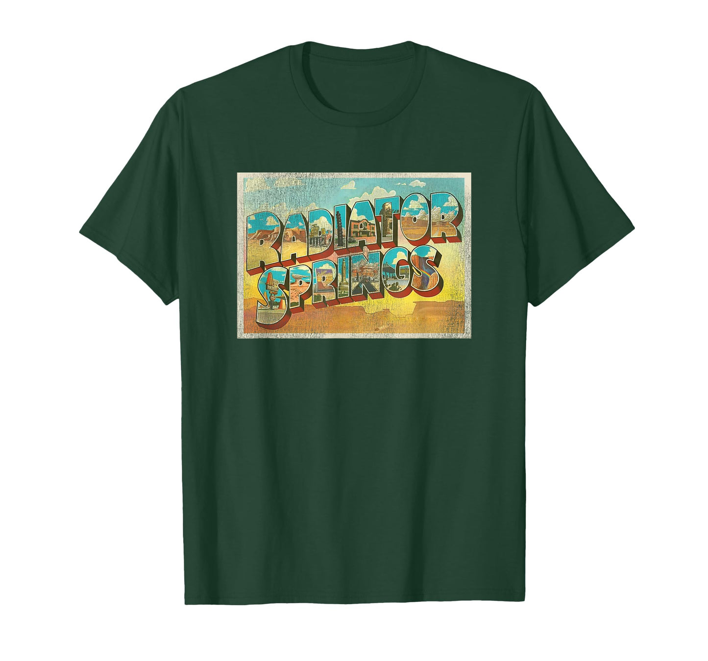 Disney Pixar Cars Radiator Springs Postcard T-Shirt