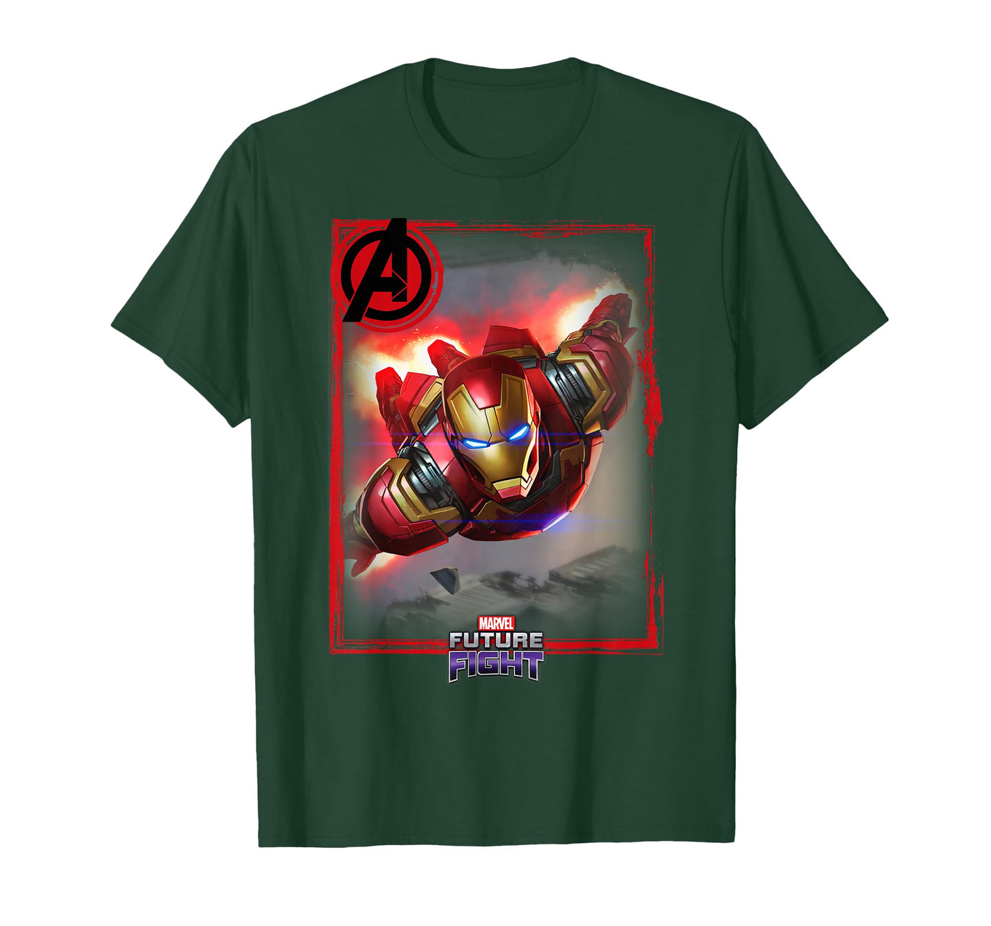 Marvel Future Fight Iron Man Portrait Graphic T-Shirt T-Shirt
