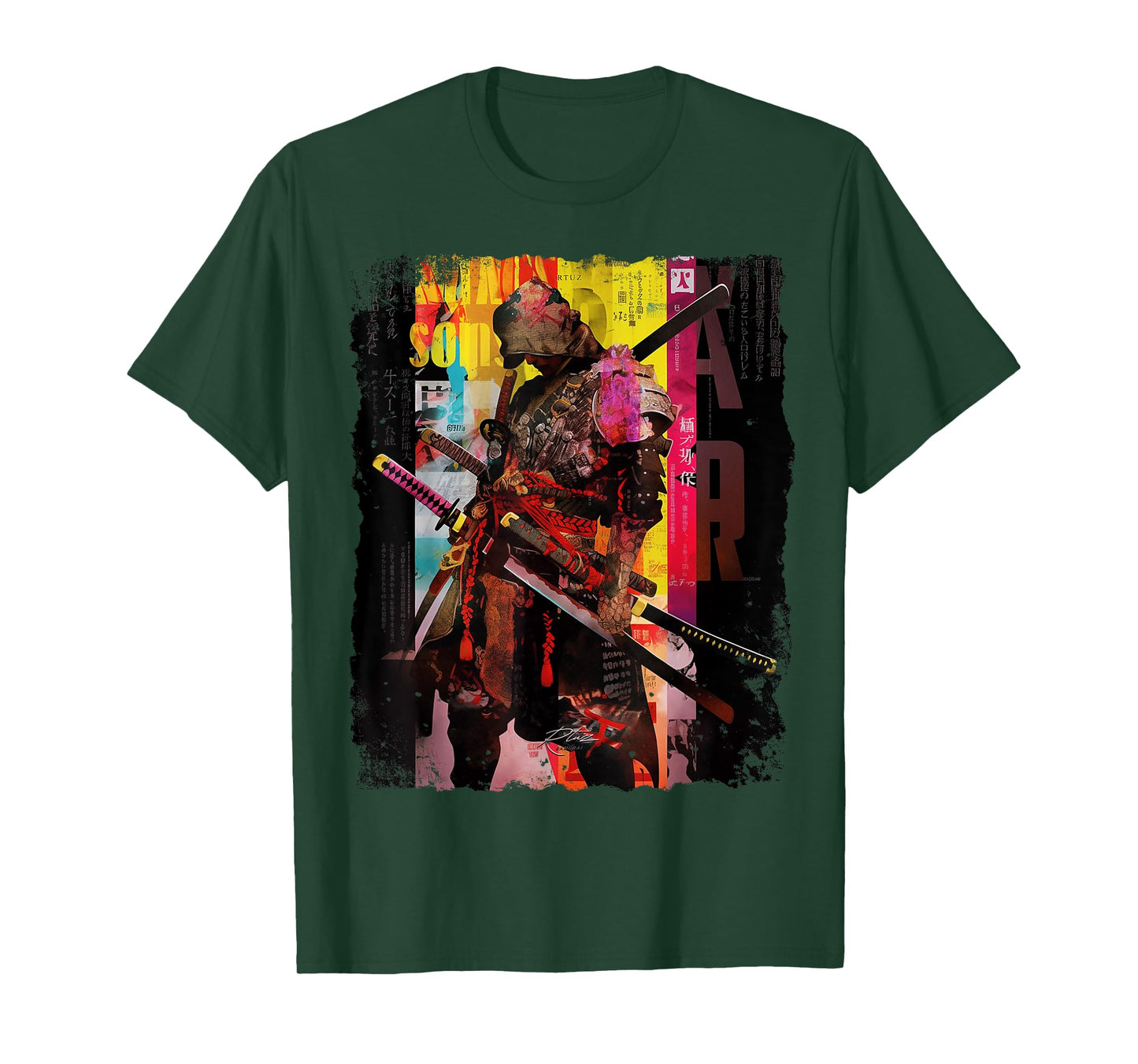 Hip Hop Y2K Vintage Hipster Edgy Urban Streetwear Samurai T-Shirt