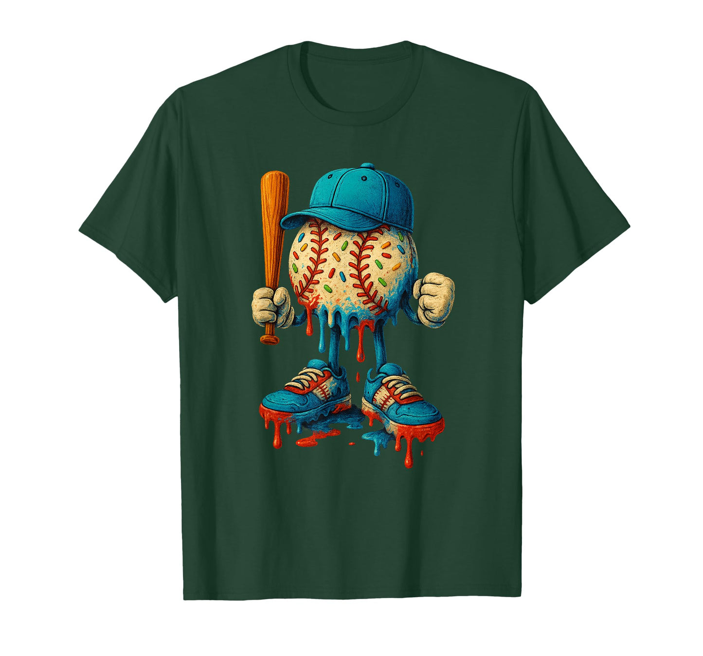Baseball Lifestyle Youth Baseball Drip Icecream T-Shirt