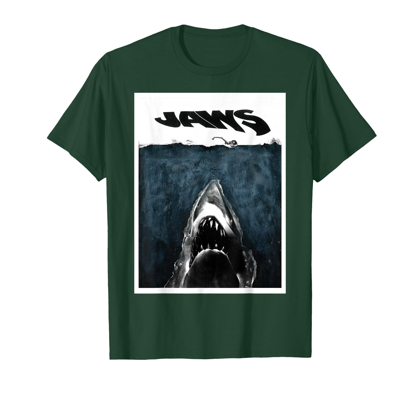 Jaws 50th Anniversary Poster Dark Water Terror 2-Sided T-Shirt