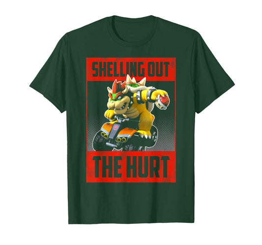 Mario Kart Bowser Shelling Out The Hurt Graphic T-Shirt T-Shirt