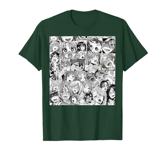 Ahegao Otaku Anime Dripping Drooling Anime Weeb Love T-Shirt T-Shirt