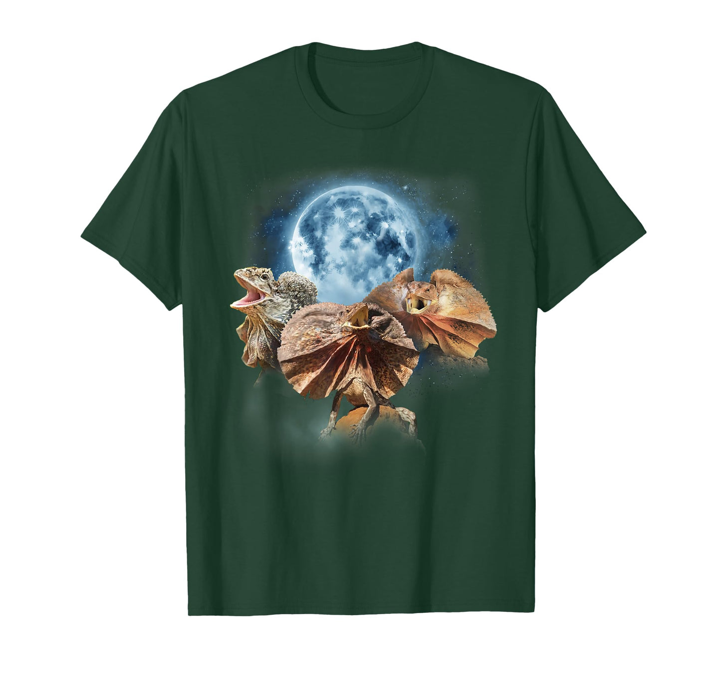 Frilled Lizard Shirt - Funny Lizards Howling at the Moon T-Shirt