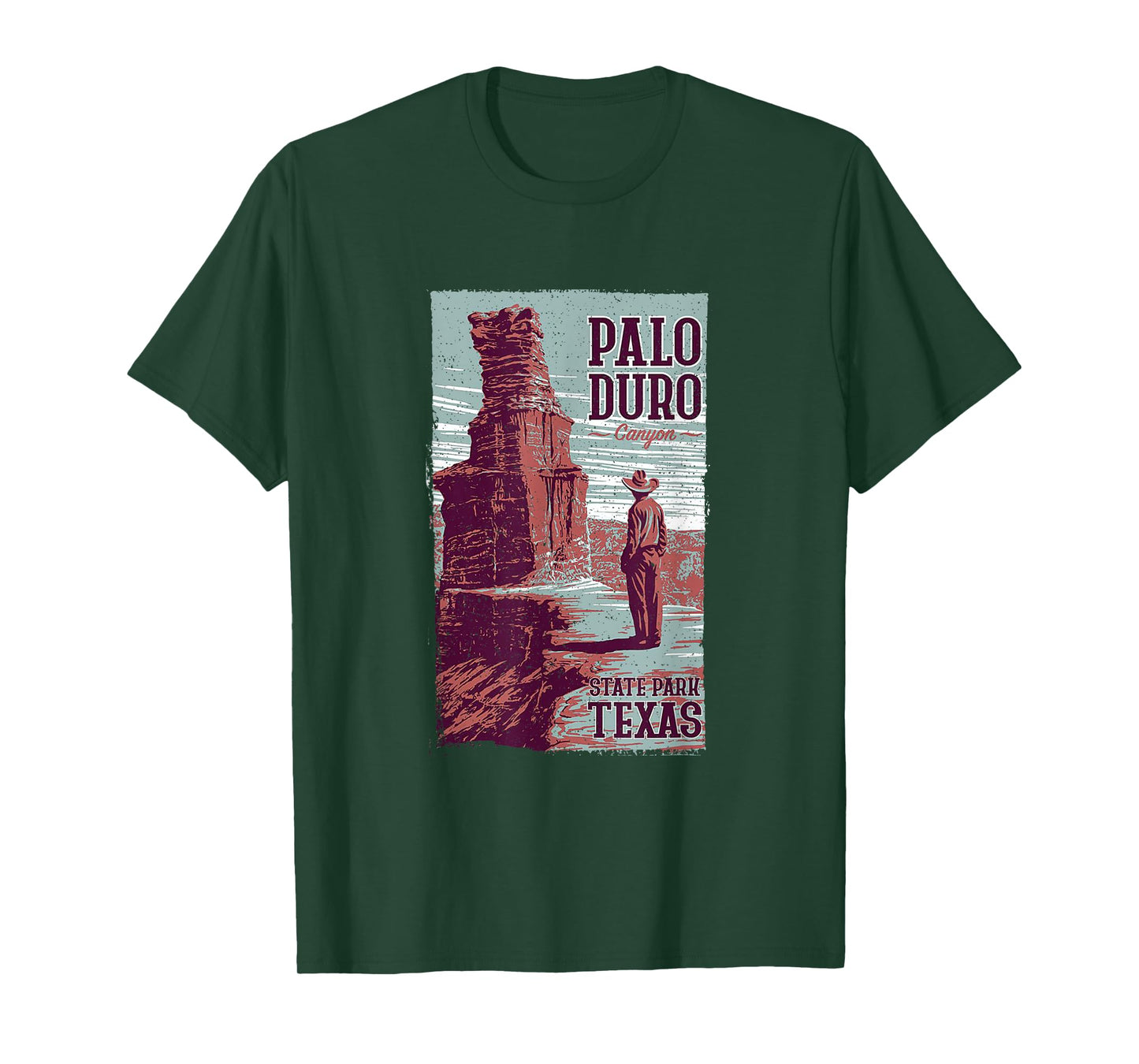 Vintage Palo Duro Canyon State Park Texas Hiking Souvenir T-Shirt
