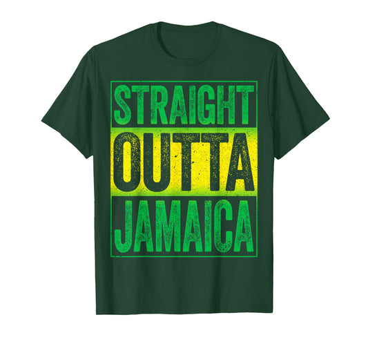 Straight Outta Jamaica Shirt Men Women Kids Caribbean Party T-Shirt