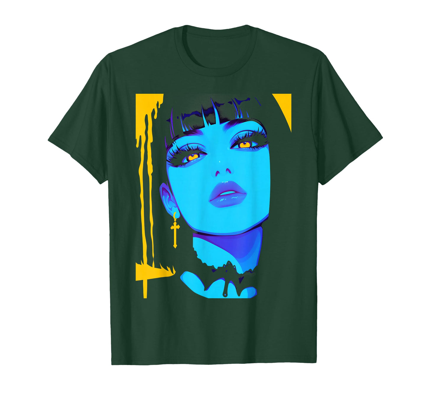 Cybergoth Cybercore Grunge Punk Goth Girl Alt Anime Manga T-Shirt