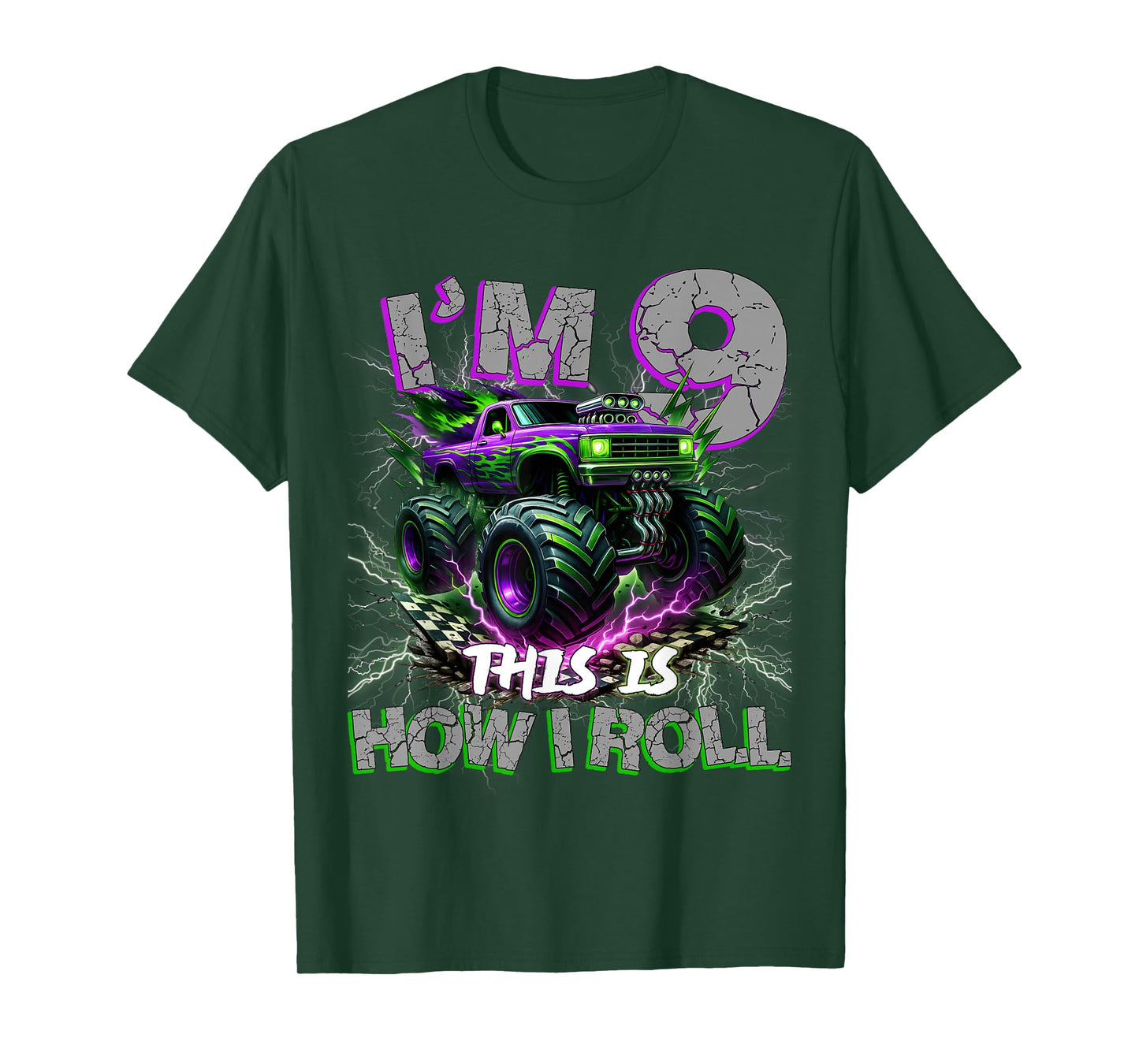 Im 9 Years Olds Monster Truck 9th Birthday Boy Gifts Outfit T-Shirt