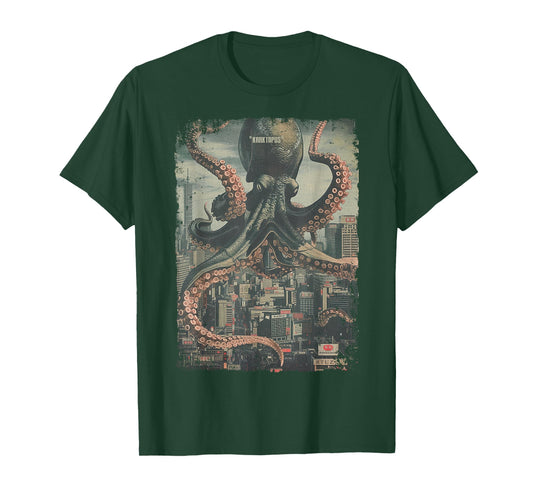 Y2K Streetwear Vintage Fashion Octopus Horror Monster Kraken T-Shirt