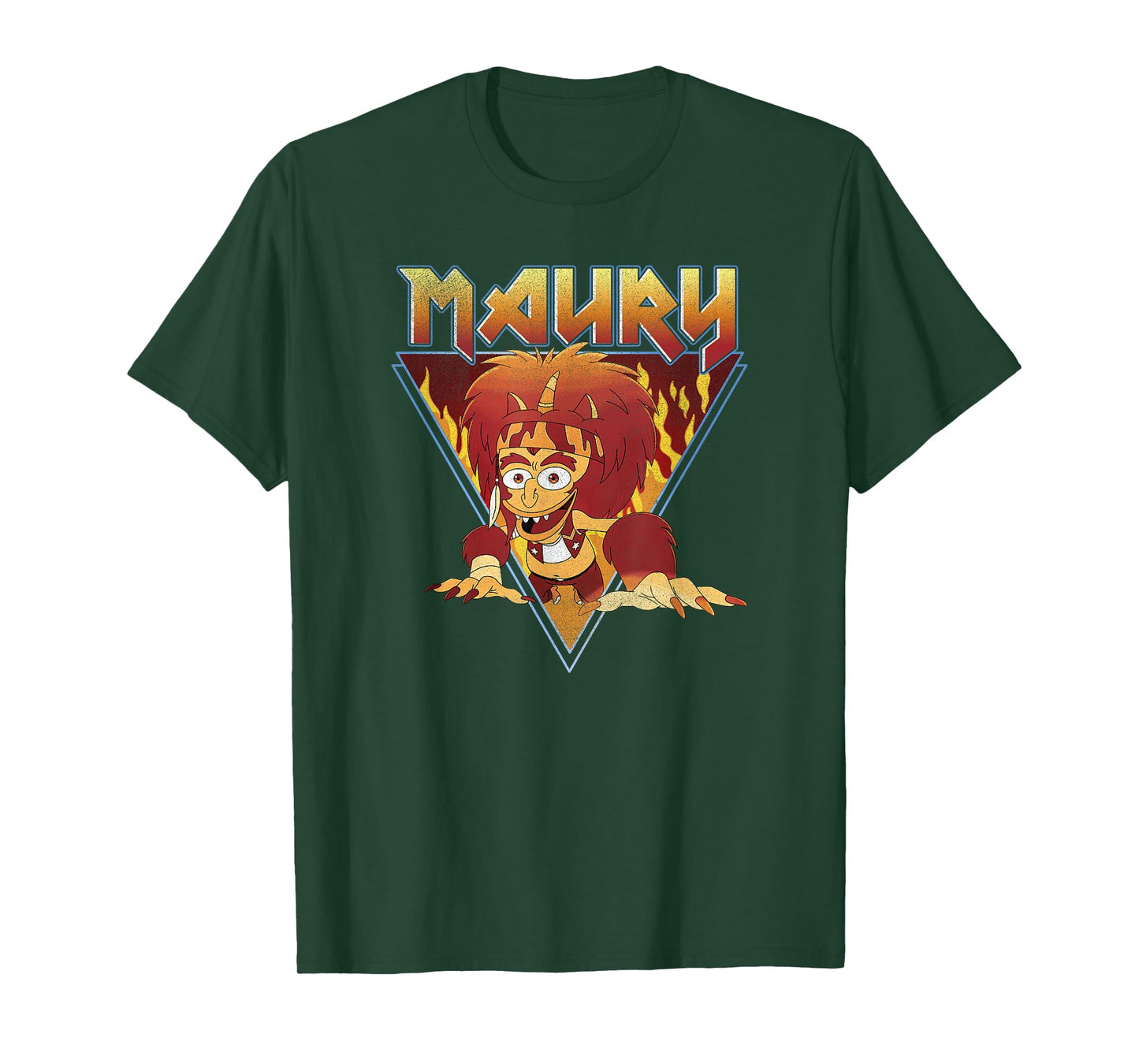Big Mouth Maury Crawling Through The Flames Vintage Poster T-Shirt