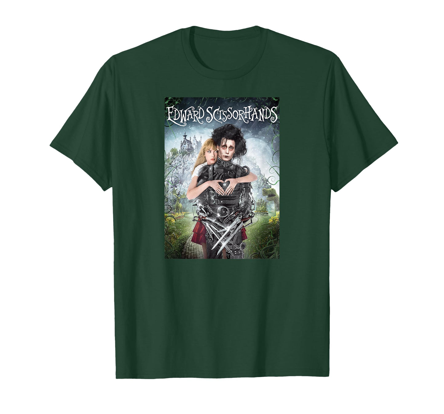 Tim Burton's Edward Scissorhands Edward and Kim Movie Poster T-Shirt