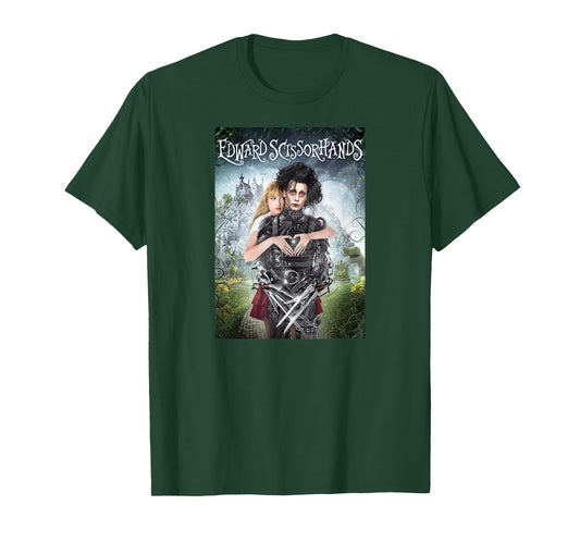 Tim Burton's Edward Scissorhands Edward and Kim Movie Poster T-Shirt