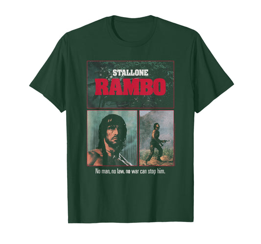 Rambo Stallone Lone Wolf Action Movie T-Shirt