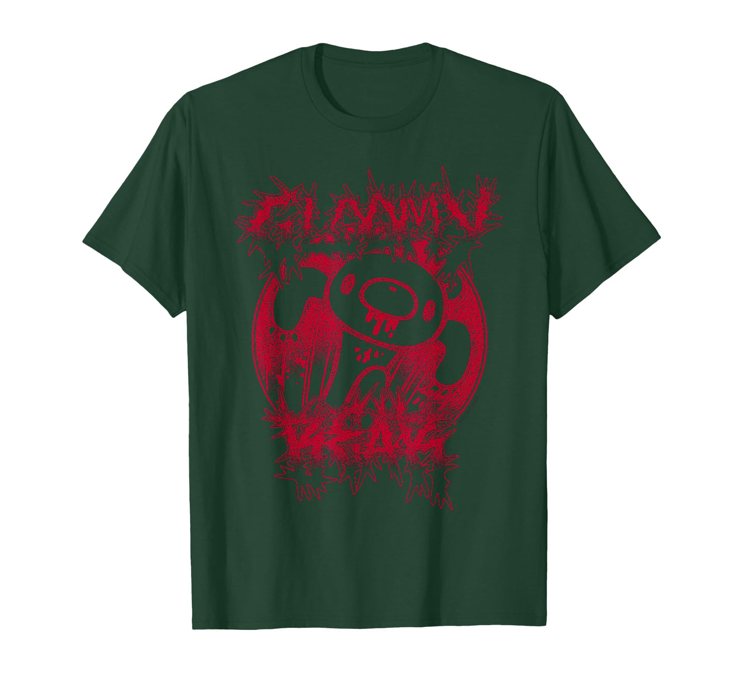 Gloomy Bear The Naughty Grizzly Gothic Red Text Anime T-Shirt