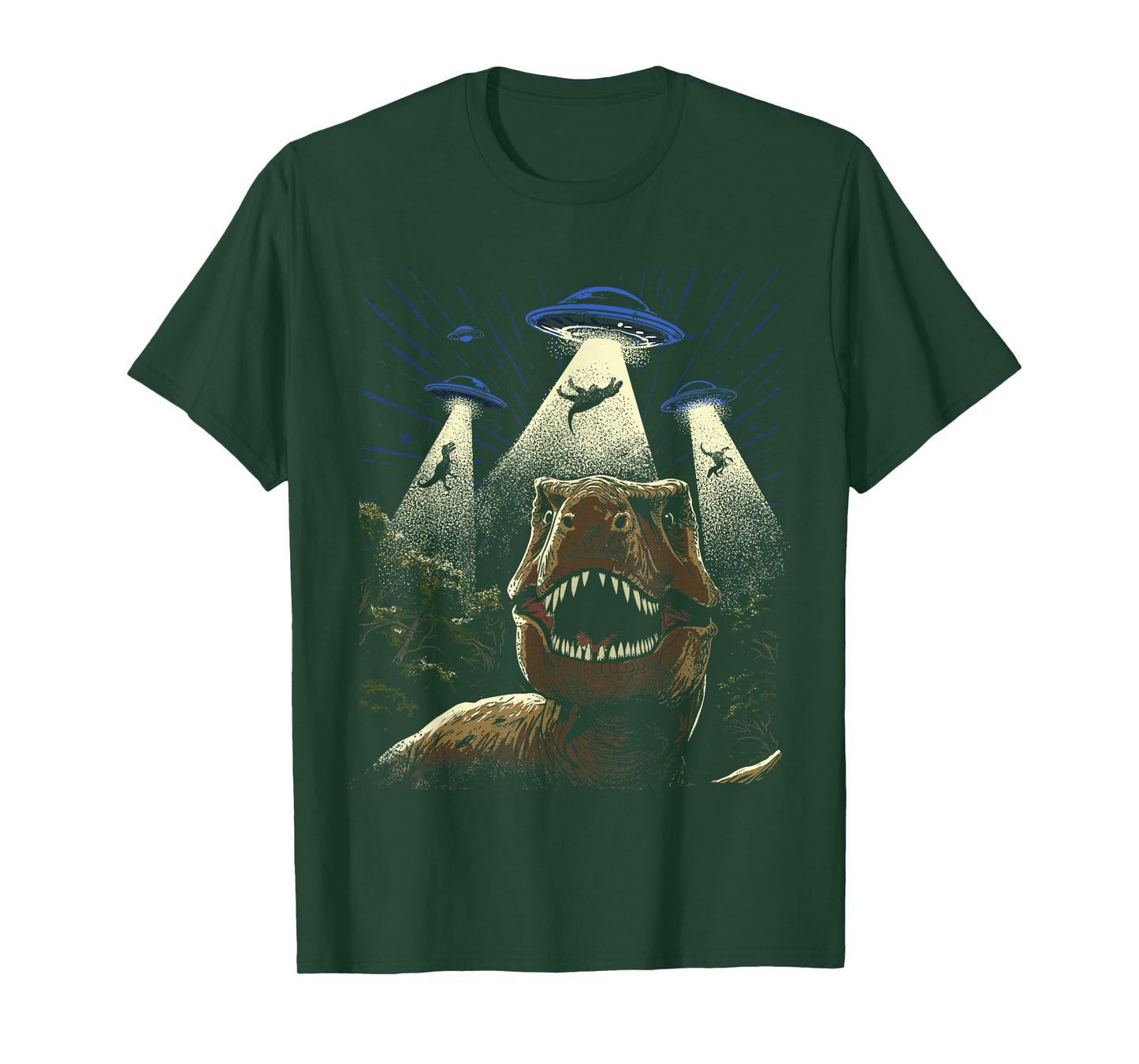 Alien Dinosaur Shirt T-Rex Dinosaur Selfie UFO Abduction T-Shirt