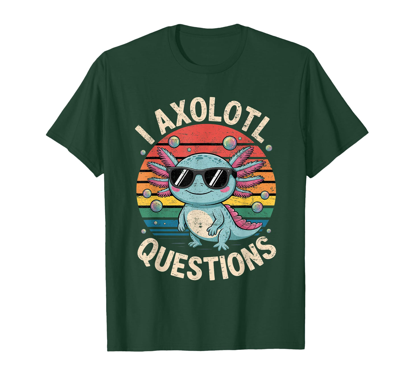 I Axolotl Questions Shirt Graphic Anime Cute Kids Boys Girls T-Shirt