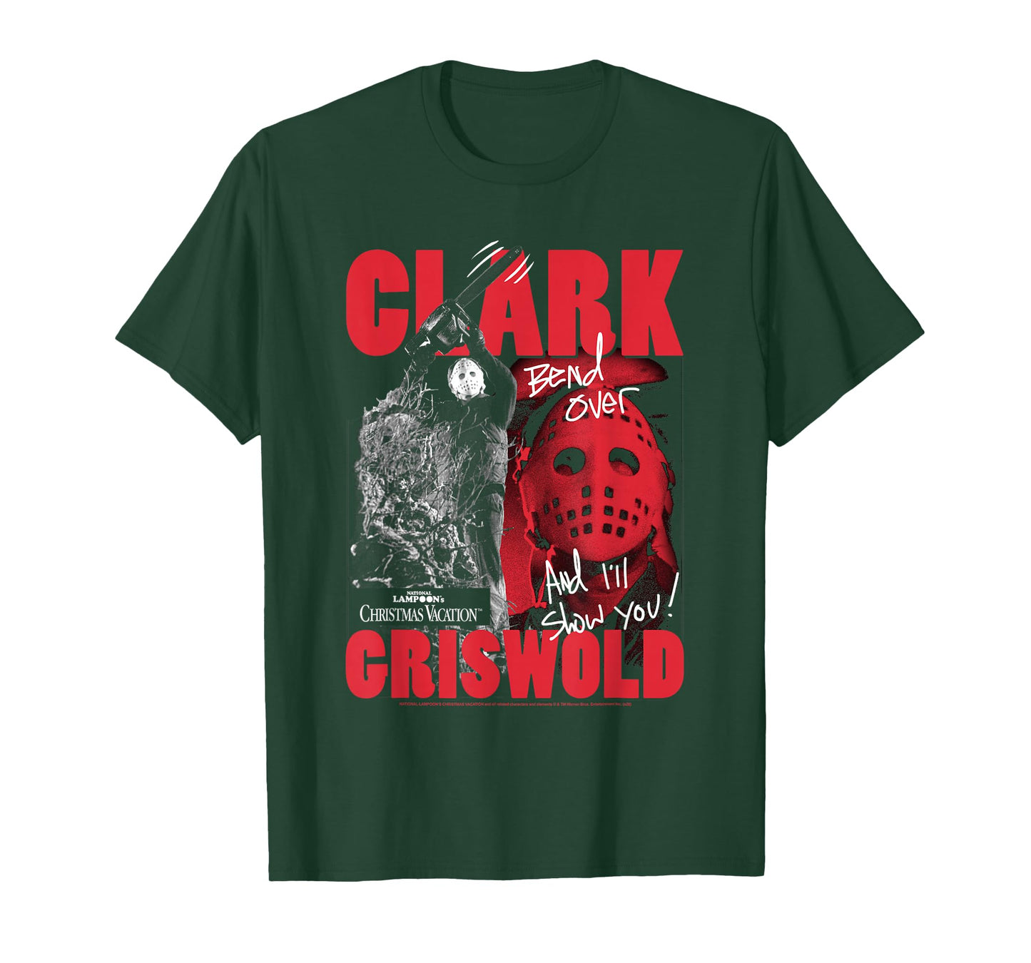 Christmas Vacation Clark Griswold Hockey Mask Holiday Movie T-Shirt