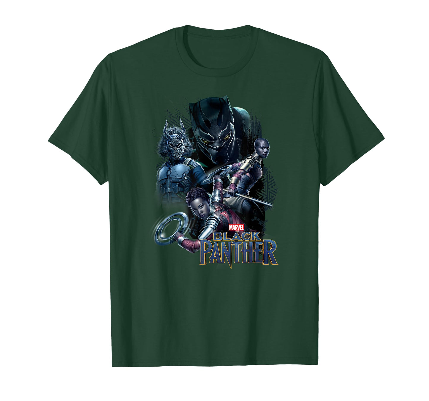 Marvel Black Panther Movie Warrior Poses Graphic T-Shirt T-Shirt