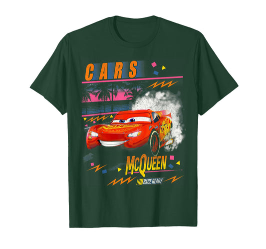 Disney Pixar Cars Lightning McQueen Palm Tree Sunset T-Shirt