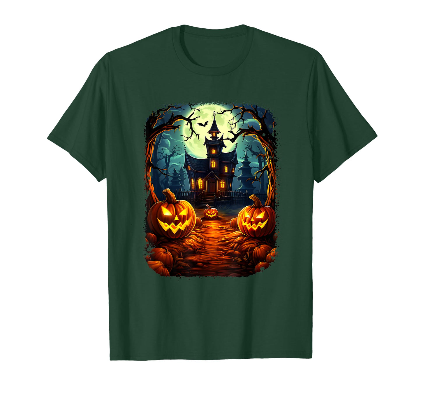 Halloween Haunted House Pumpkin Ghosts Spooky Season T-Shirt