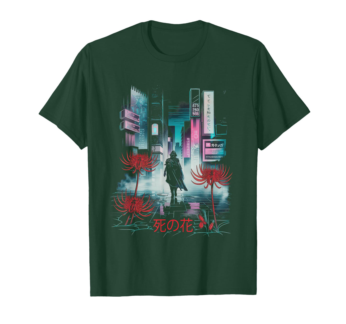 Japanese Spider Lily Tshirt Anime Aesthetic Flower Higanbana T-Shirt