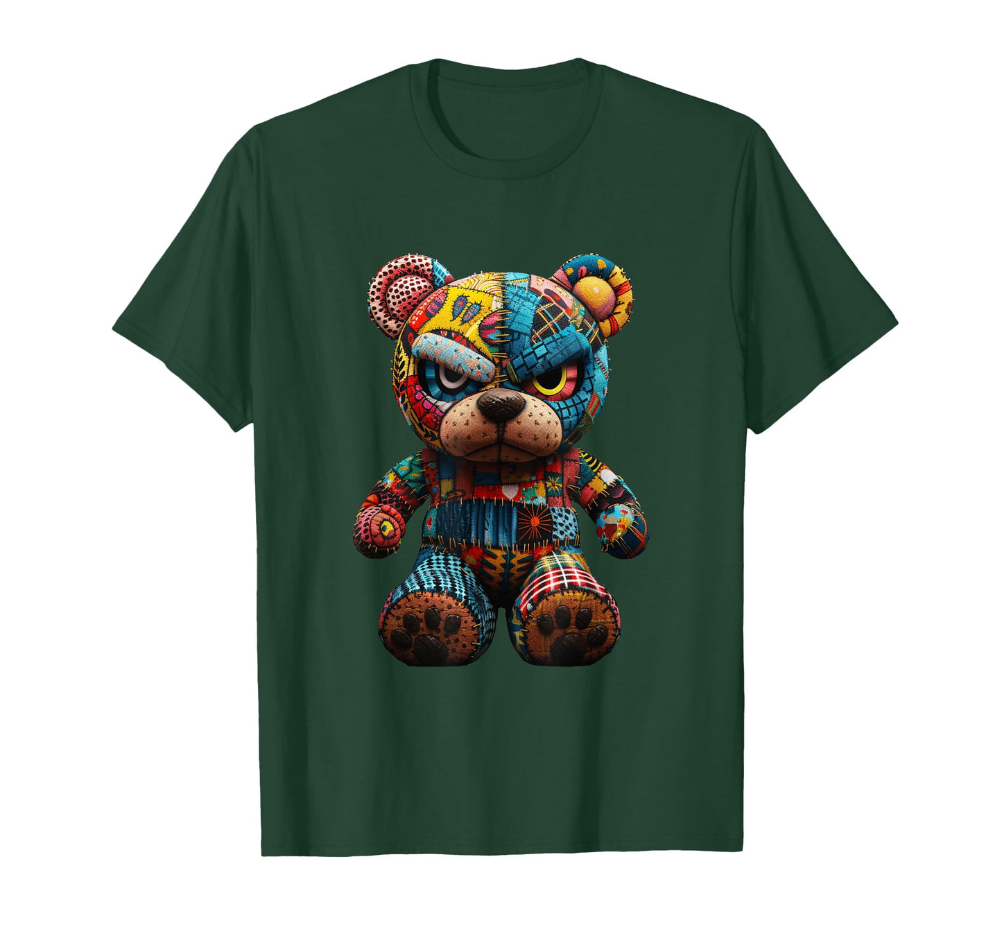 Funny Graphic Angry Teddy Bear Streetwear T-Shirt