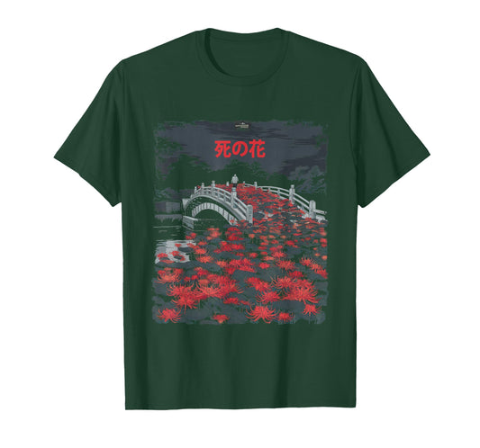 Japanese T-Shirt for Men and Women, Spider Lily Anime Flower T-Shirt