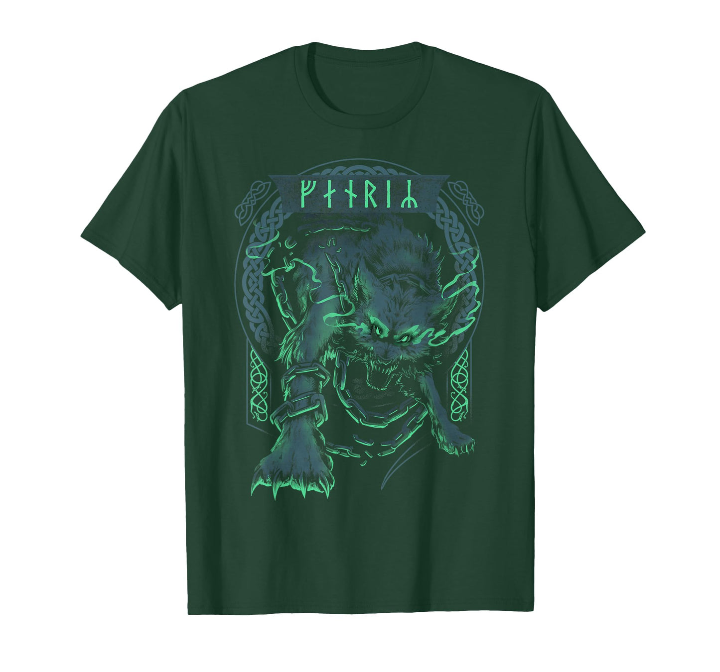 Wolf Viking Fenrir Scandinavian Pagan Norse Mythology T-Shirt