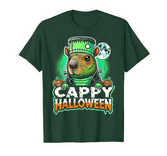 Cappy Halloween - Capybara Frankenstein - Funny Scary Spooky T-Shirt