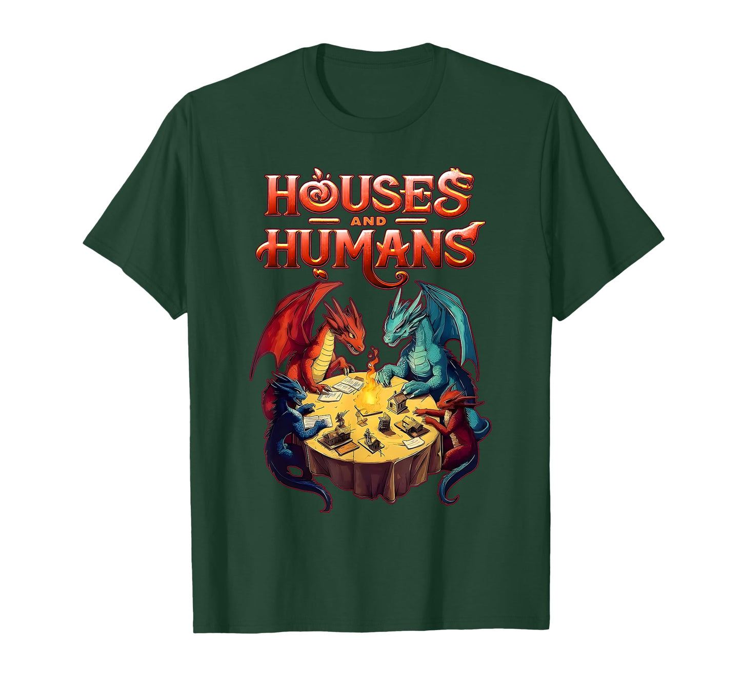 Houses and Humans Dragons Funny Video Games T-Shirt