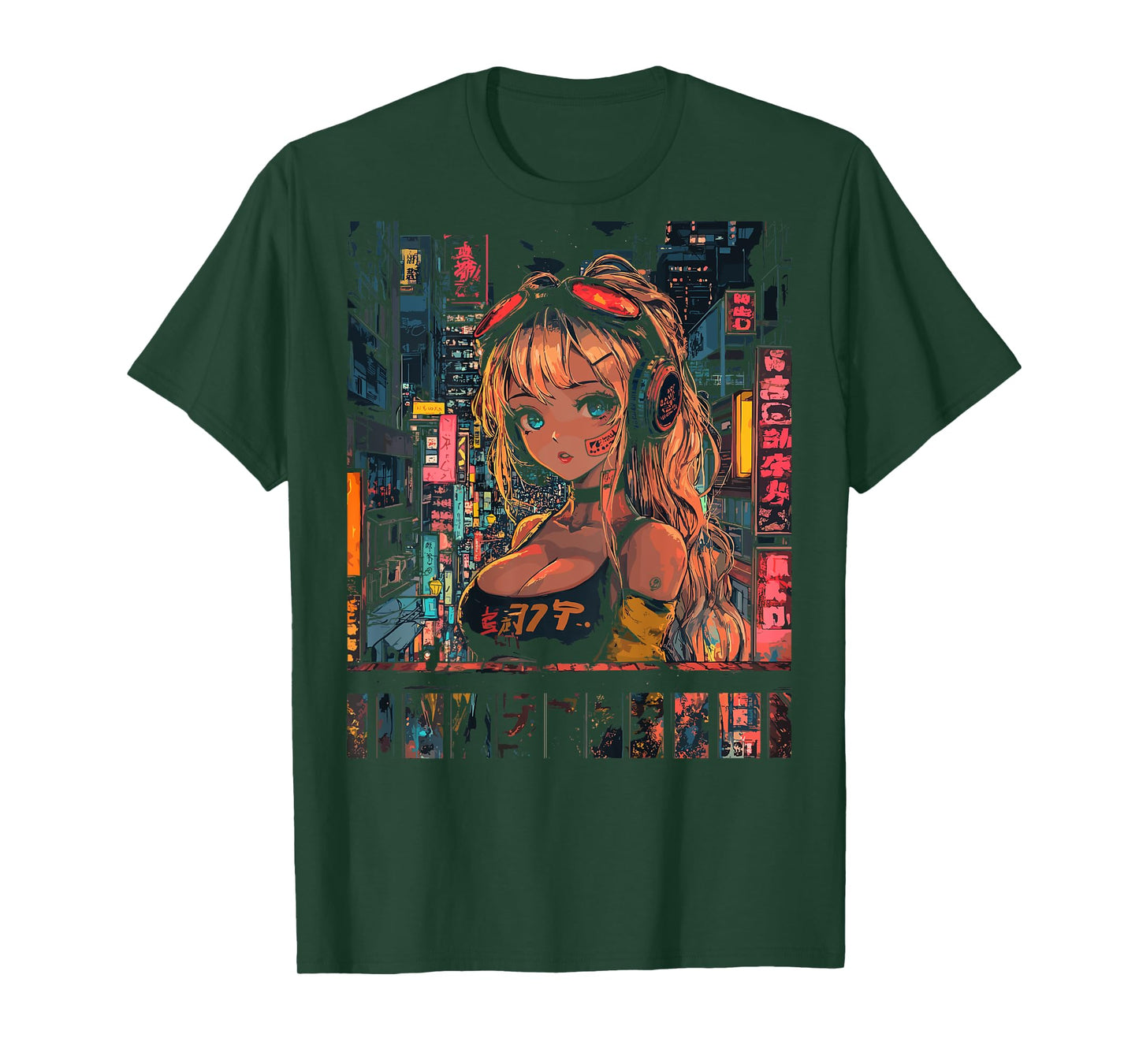 Anime Girl Japan Back Printed Graphic T-Shirt