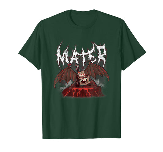 Disney Pixar Cars Metal Bat Rocker Mater Big Chest Logo T-Shirt