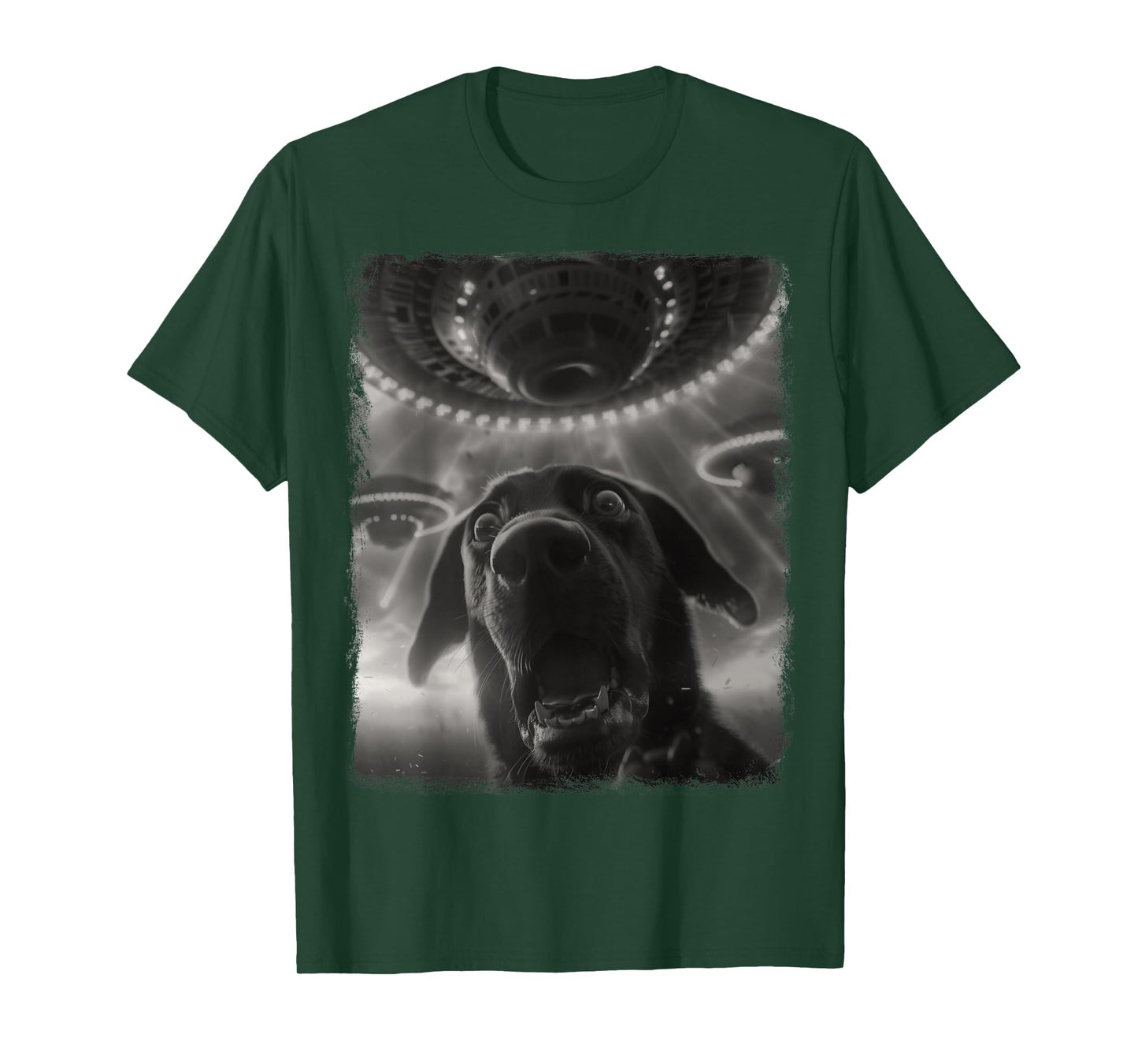 Labrador Dog UFO Alien Extraterrestrial Selfie T-Shirt