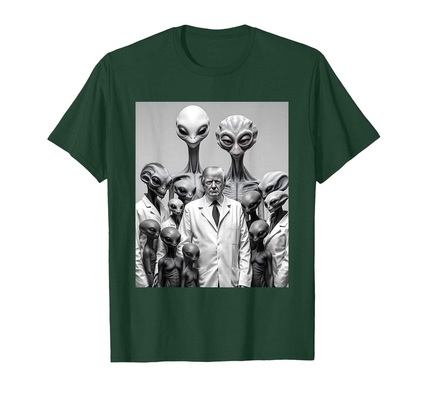 Funny Trump with Aliens Conspiracy Extraterrestrial Friend T-Shirt