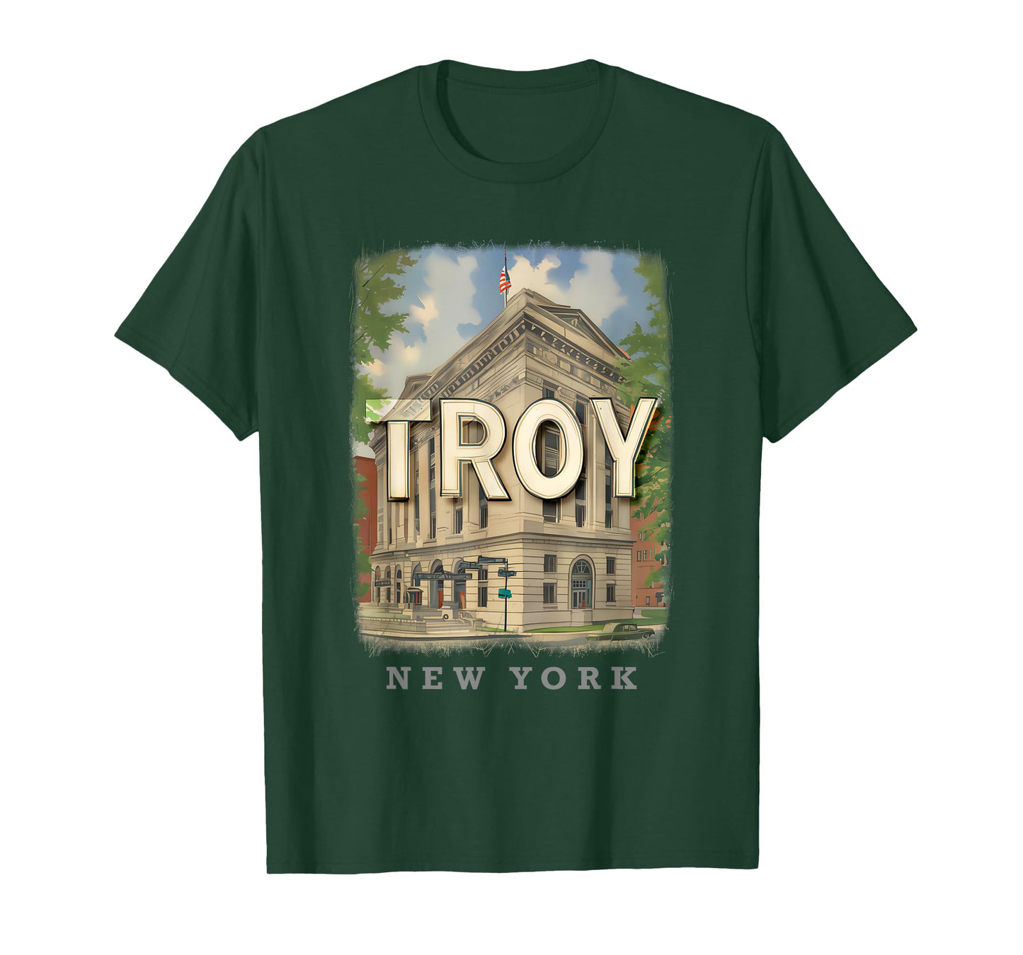 Troy New York NY Historic Architecture SD581 T-Shirt