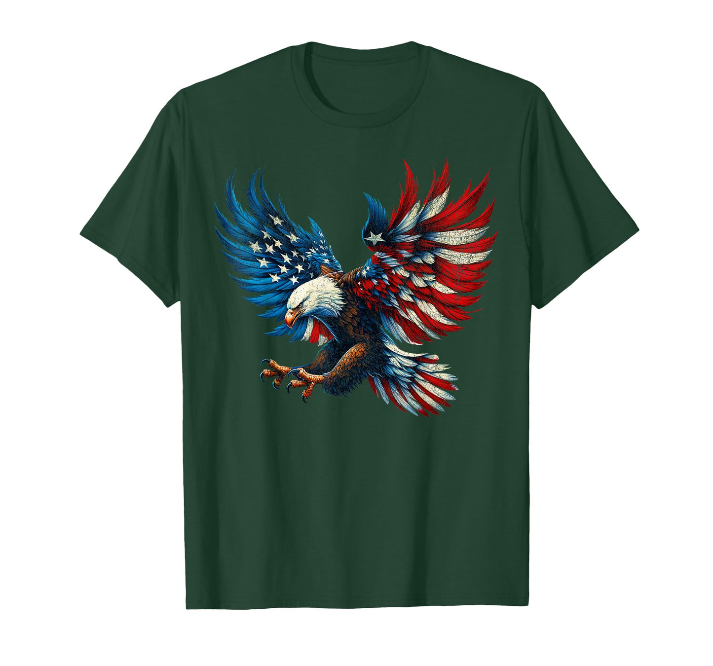 American Flag Bald Eagle Patriotic Eagle 4th of July USA T-Shirt