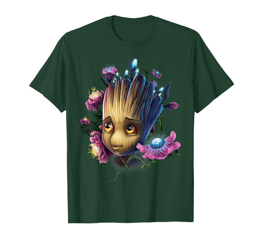 Marvel Guardians of The Galaxy Groot Flowers Graphic T-Shirt T-Shirt