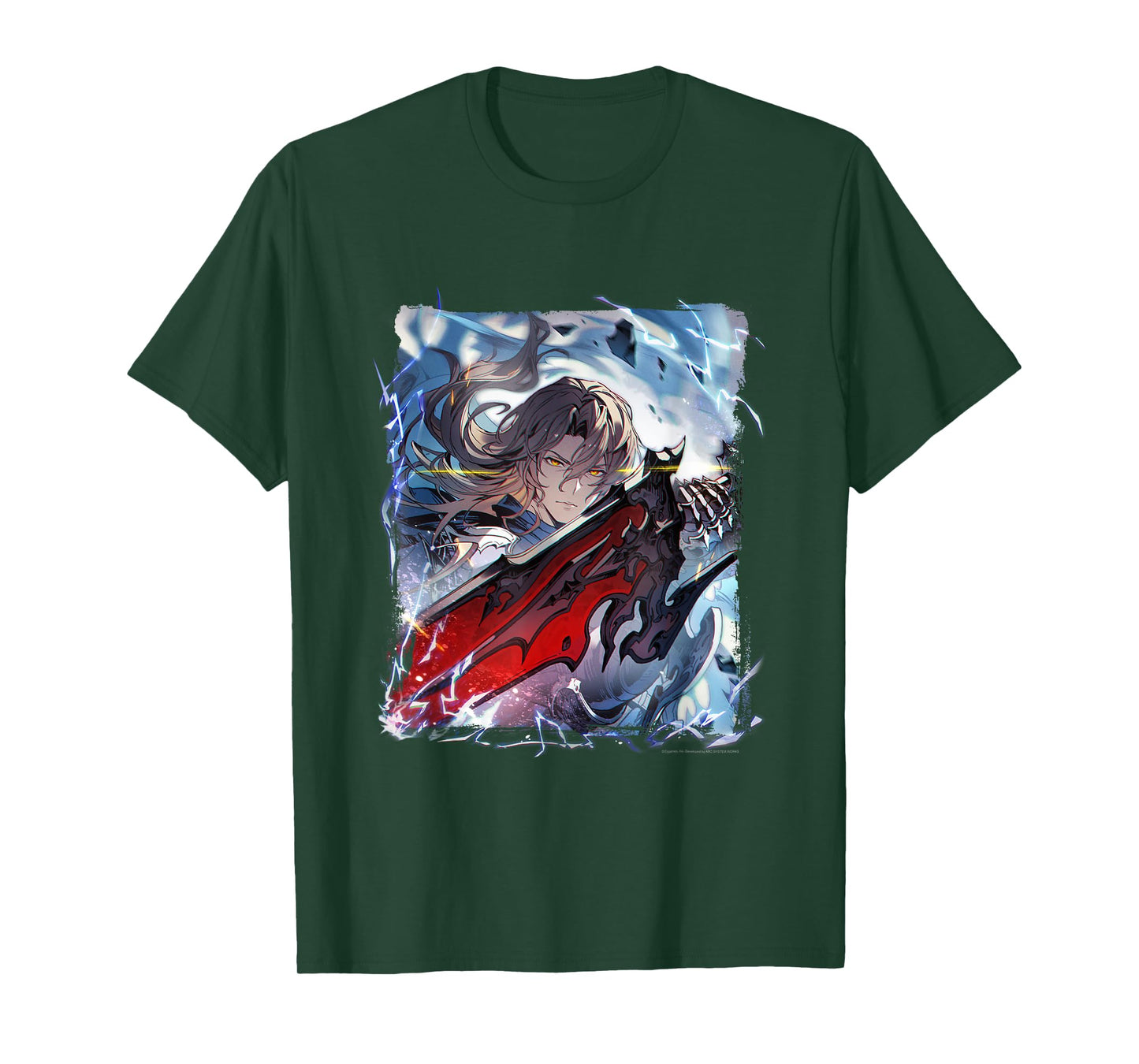 Cygames, Inc. Granblue Fantasy Versus: Rising Black Anime T-Shirt - Small - Short Sleeve - Unisex-Adults