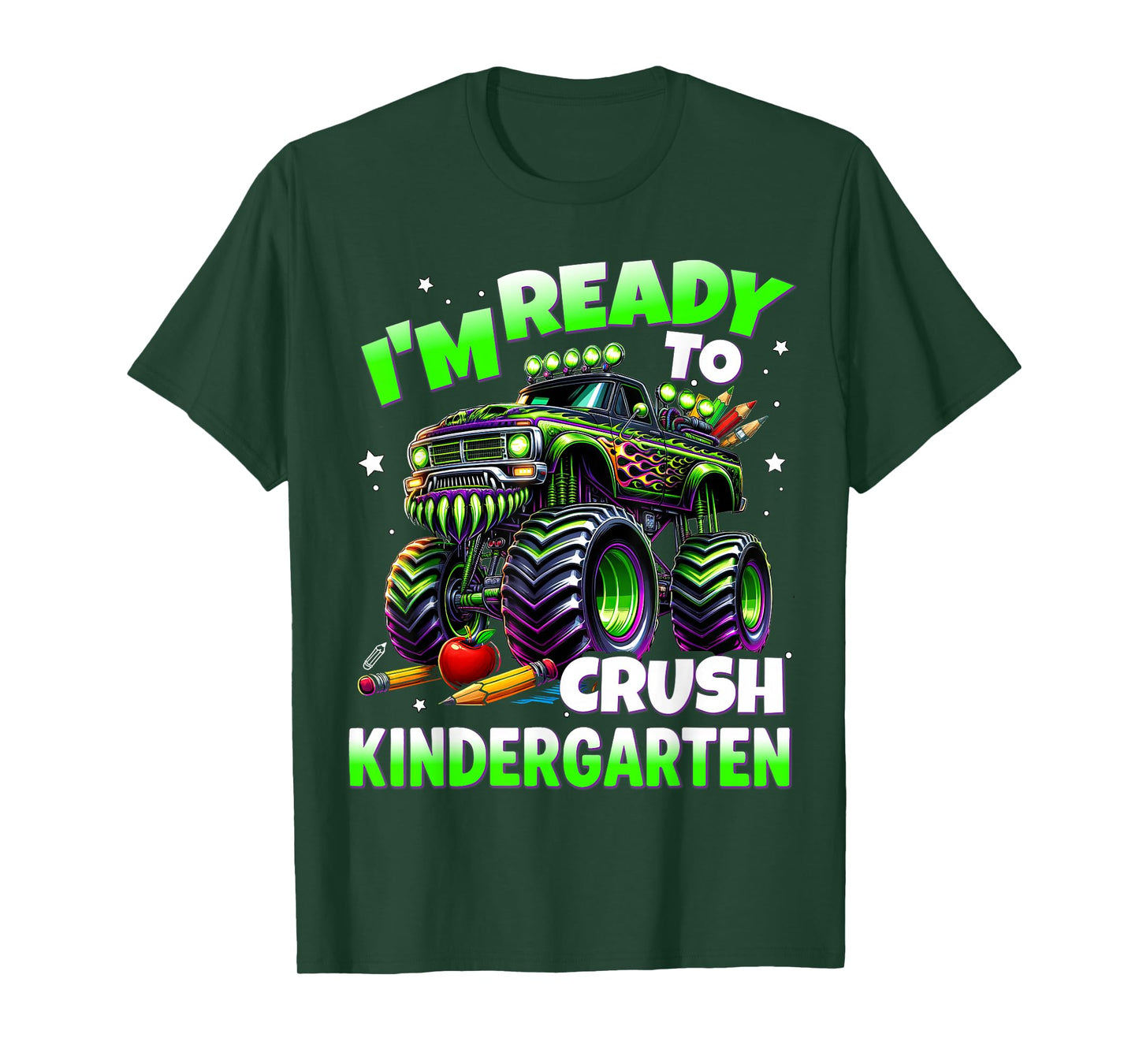 I'm Ready To Crush Kindergarten Monster Truck Boys T-Shirt