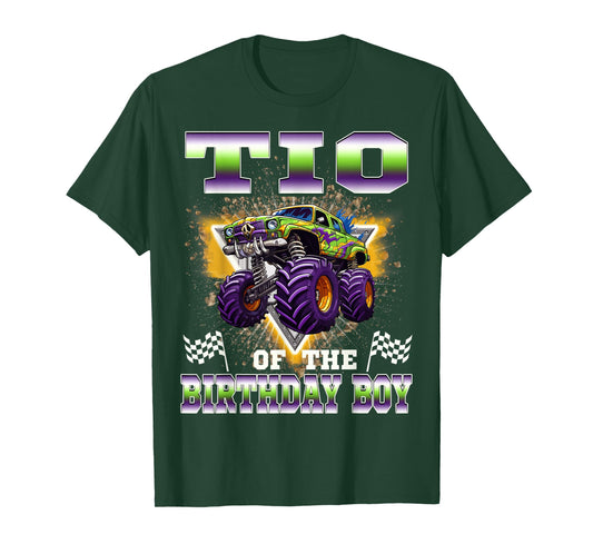 TIO of The Birthday Boy Monster Truck Birthday Family T-Shirt