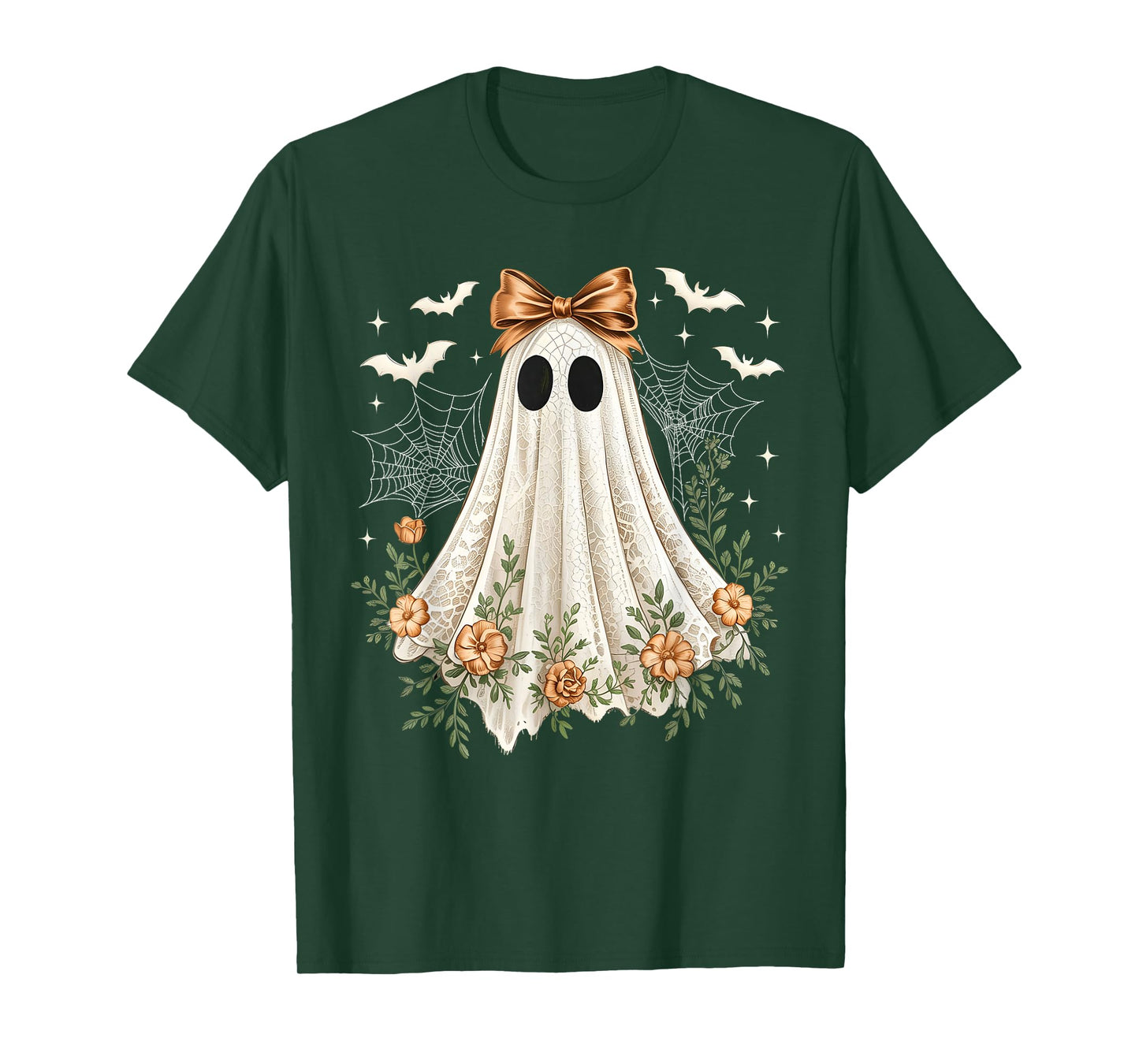 Halloween Coquette Lace Ghost Boo Boojee Spooky Season T-Shirt