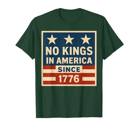No Kings In America Since 1776 Democracy 4th of July Vintage T-Shirt